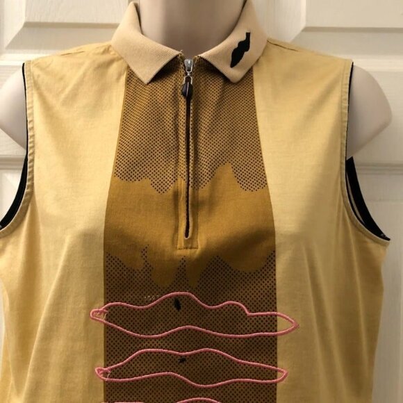 Jamie Sadock Women's Golf Sleeveless Shirt Size Medium Zip Collared Embroidered - Picture 5 of 6